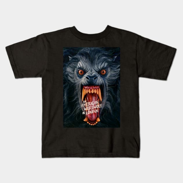 An American Werewolf in London Kids T-Shirt by dmitryb1